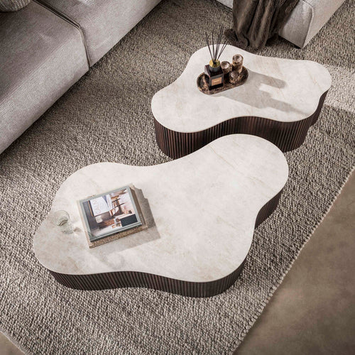 Giga Living Salontafel Ceramo Grande - Organisch Keramiek - Set Van 2