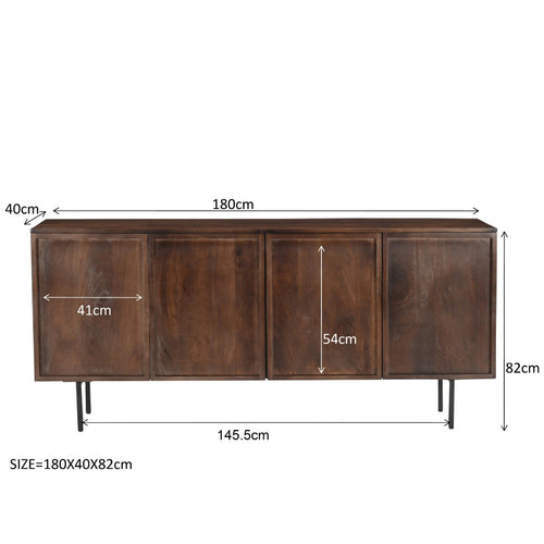 Livingfurn dressoir - 180cm - mangohout - vtwonen shop