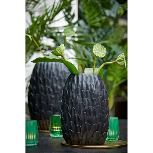 Light & Living vaas Feder - zwart - 28.5x28.5x40cm - vtwonen shop