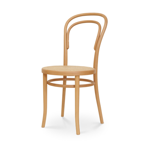 Fameg Vienna Thonet No.14 Houten Bistrostoel Naturel - Rotan Zitting - vtwonen shop