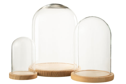 J-Line Decoratieve stolp - glas - naturel - large