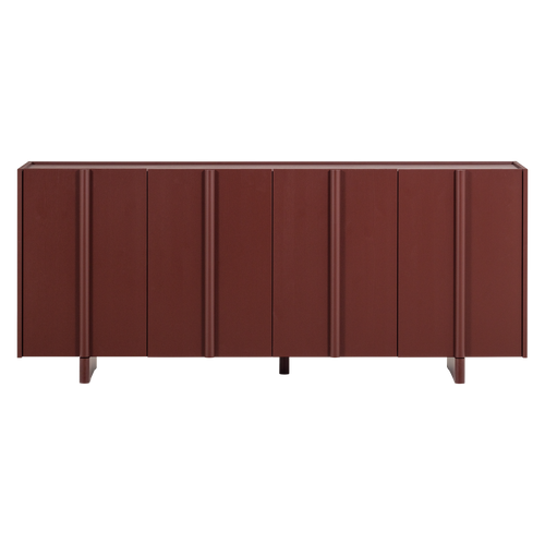 WOOOD dressoir Basu - Grenen - Bordeauxrood - 85x200x46