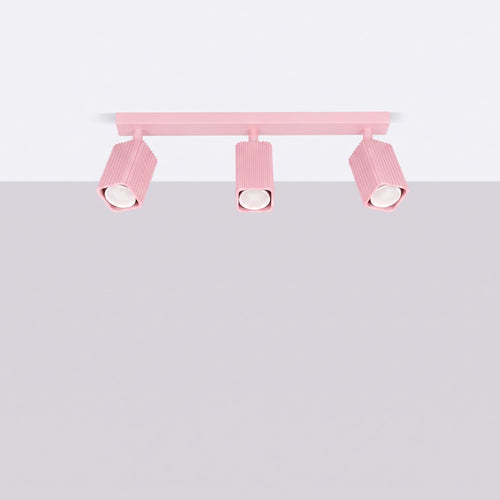 Sollux Lighting Plafondlamp RAYO 3L roze - 45x6x16,5cm