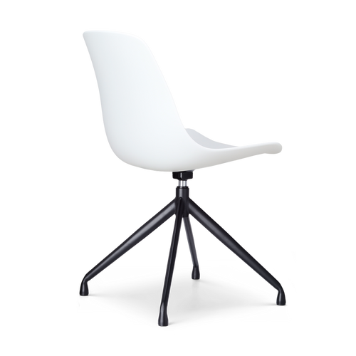 Nolon Nola-Pip Draaibare Eetkamerstoelen Wit - Zwart Onderstel - 2x - vtwonen shop