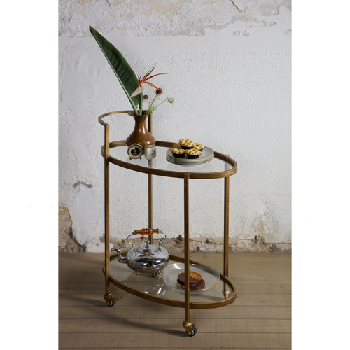 BePureHome trolley Push - Metaal -  Antique Brass - 86x67x35 - vtwonen shop