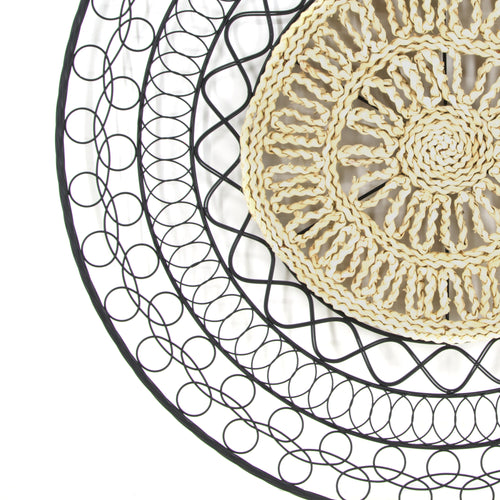 Art for the Home Metal Art - Mandala met Rotan - Diameter 76cm