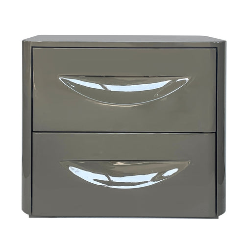 DÉJA Living Nachtkastje Setra - Kaki Groen Glossy MDF - 58x41x51cm