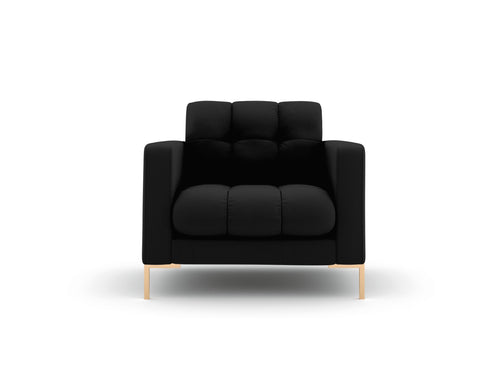 Cosmopolitan Design Fauteuil Bali structurele stof, zwart - 96x87x75cm