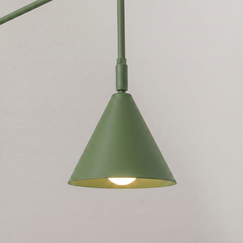 Sollux Lighting Wandlamp NOX 1 olijfgroen met schakelaar - 14x61x30cm