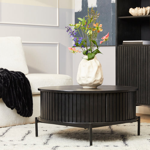 Starfurn  salontafel Madison - zwart - 80x80x40cm