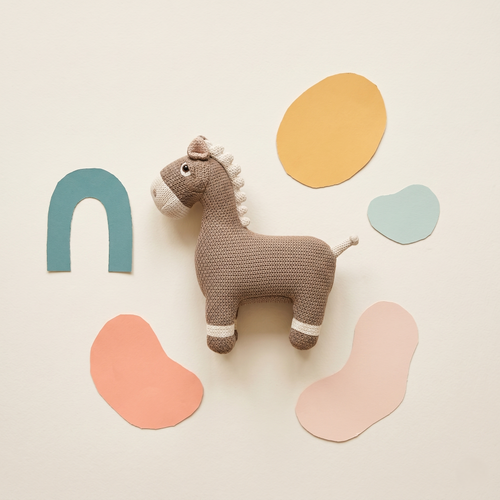 Pintado & Lacado knuffeldier Paard - bruin - 42 cm