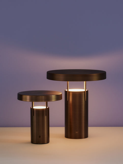 Hübsch draagbare lamp BringMe - staal - ø25xh28cm