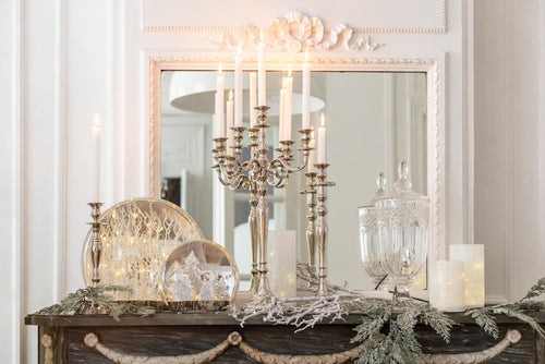 J-Line kandelaar Klassiek - aluminium - zilver - small - vtwonen shop