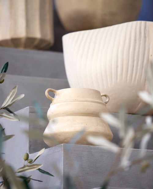 Light & Living pot Rif - wit - 21.5x20x17.5 cm
