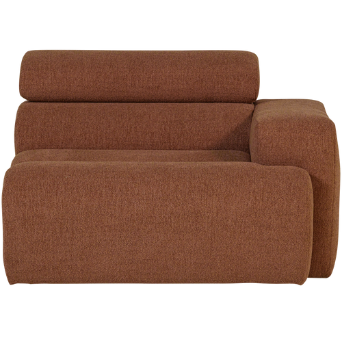 WOOOD 1-zits element bank arm rechts Novi - Polyester - Terra - 86x109x113