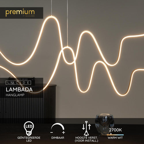 Lucide hanglamp LAMBADA - Geïntegreerde LED - Mat Goud / Messing - vtwonen shop