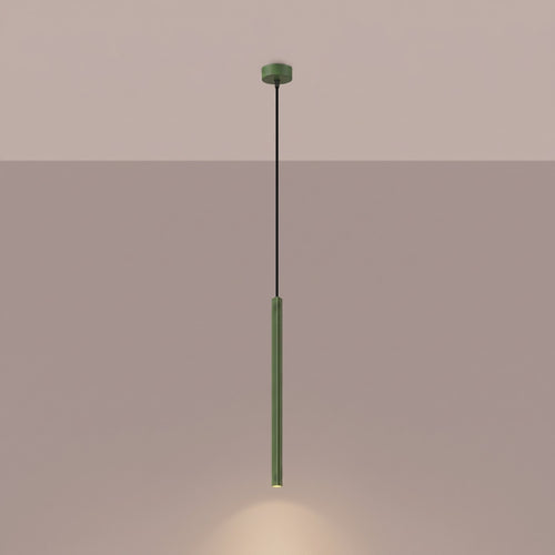 Sollux Lighting Hanglamp ARCHE 1 olijfgroen - 8x8x120cm