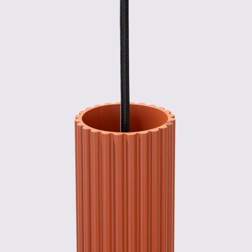 Sollux Lighting Hanglamp KARBON 1 rood oker - 8x8x118cm
