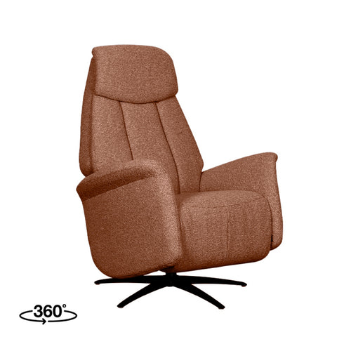 LABEL51 Fauteuil Oslo Elektrisch - Oranje Stof - Draaibaar - vtwonen shop