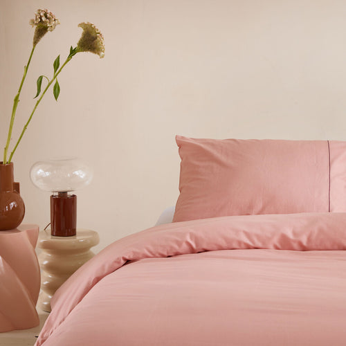 Walra - Dekbedovertrek Remade Uni Essence - 140x220 cm - Roze