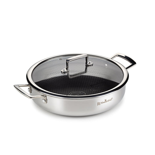 Rosmarino HexaPRO lage braadpan met deksel - 28cm - vtwonen shop