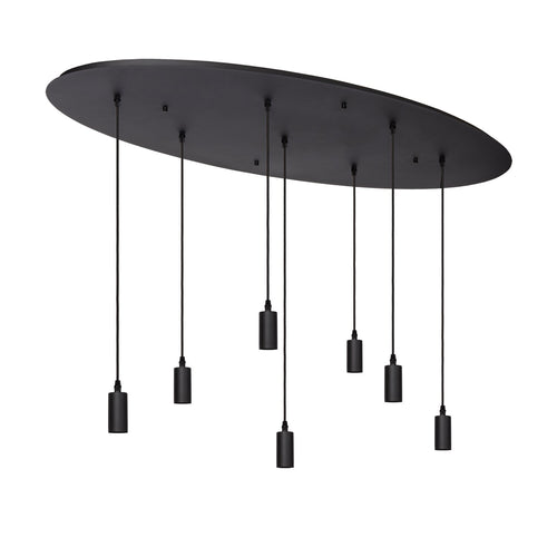 Atmooz hanglamp Yoki 7 - zwart - 125 x 55 x H 130 cm - E27