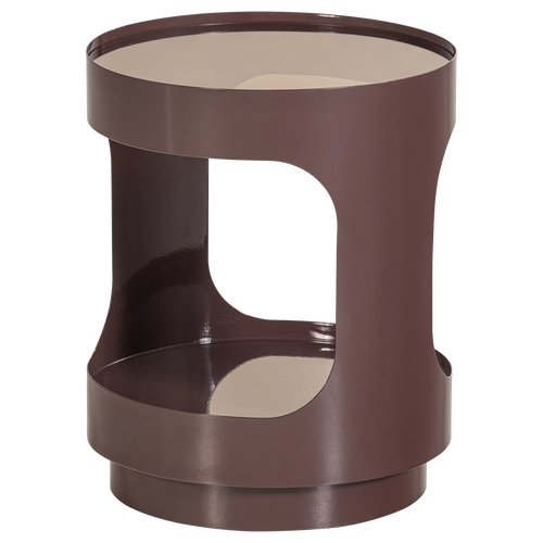 WOOOD bijzettafel Sero - Metaal/Glas - Bruin - 45x37x37