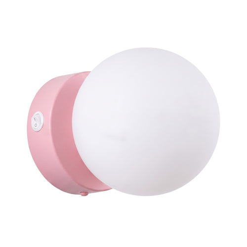 Sollux Lighting Wandlamp YOLI 1 roze met schakelaar - 12x14x12cm