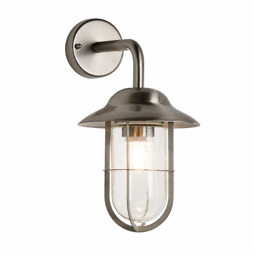 Searchlight buitenlamp Toronto - 1 lichts - 24  x 31   cm - mat chroom transparant