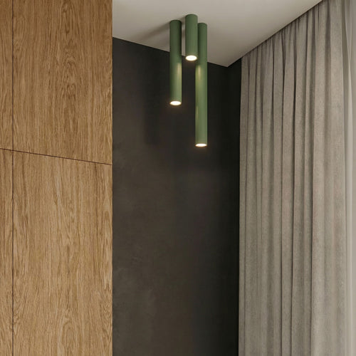 Sollux Lighting Plafondlamp LAGOS 20 olijfgroen - 6x6x20cm