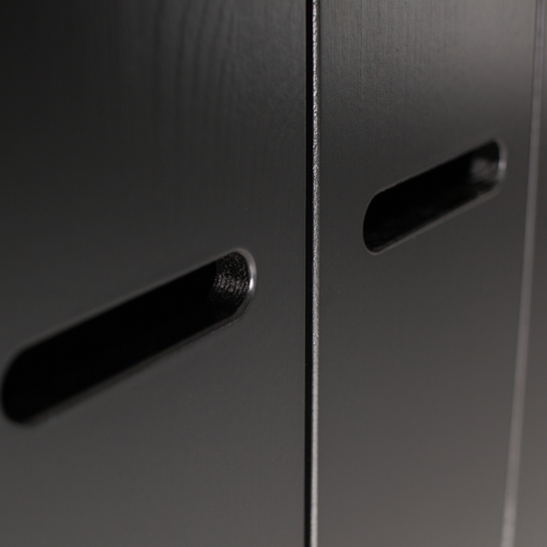 WOOOD kledingkast 2-deurs met lade Connect - Grenen - Zwart - 195x94x53 - vtwonen shop