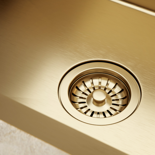 LOMAZOO Spoelbak Keuken Goud Suprex - 66 x 36 cm - RVS