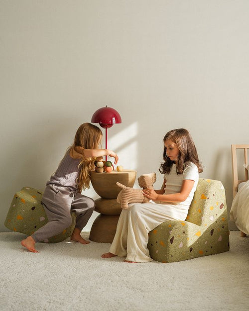 Wigiwama Terrazzo Cloud Poef - Groen - vtwonen shop