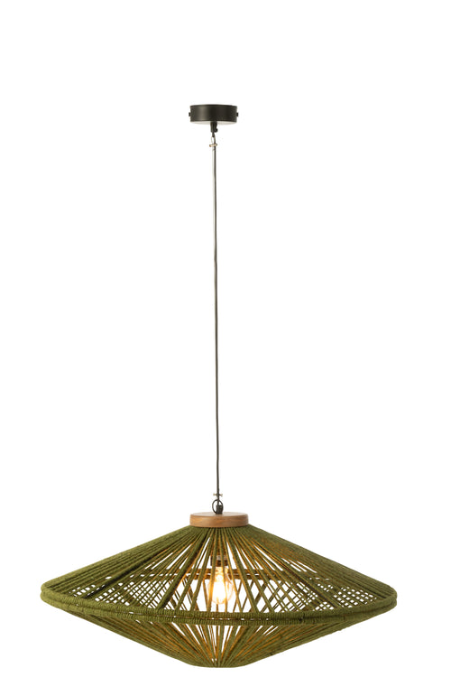 J-Line hanglamp Ovni - ijzer/jute - groen - medium - vtwonen shop