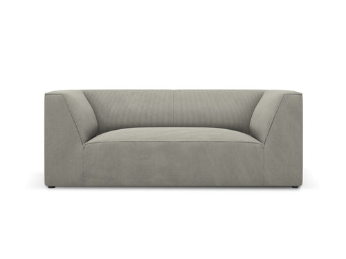 Micadoni Bank Ruby 2-zits, ribfluwelen, lichtgrijs - 93x174x69cm
