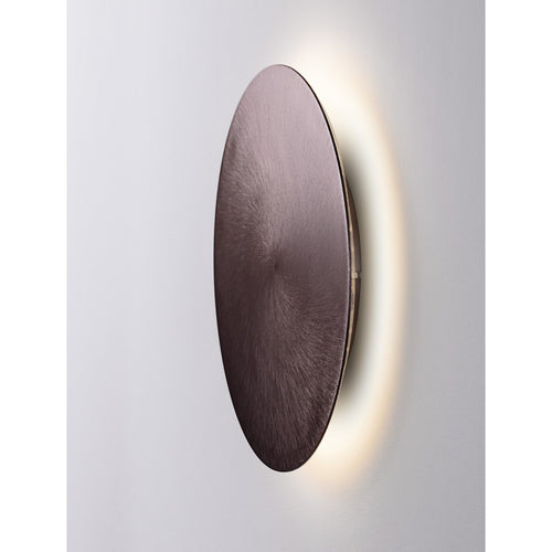 Nova Luce CYRCLE Inbouw wandlamp geborsteld koffiekleurig LED 12W 720lm 3000K