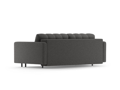 Cosmopolitan Design Slaapbank met opbergdoos Bali 3-zits, boucle donkergrijs - 84x222x105cm