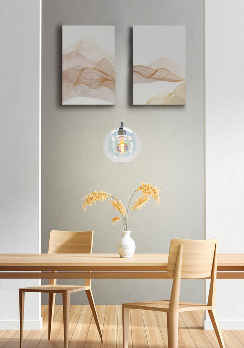 EGLO hanglamp Ariscani 2 - e27 - ø 20 cm - gekleurd glas - chroom - vtwonen shop