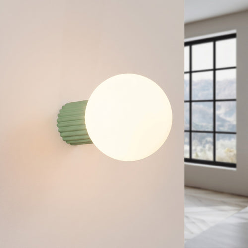 Sollux Lighting Wandlamp HALO salie IP44 - 12x17x12cm