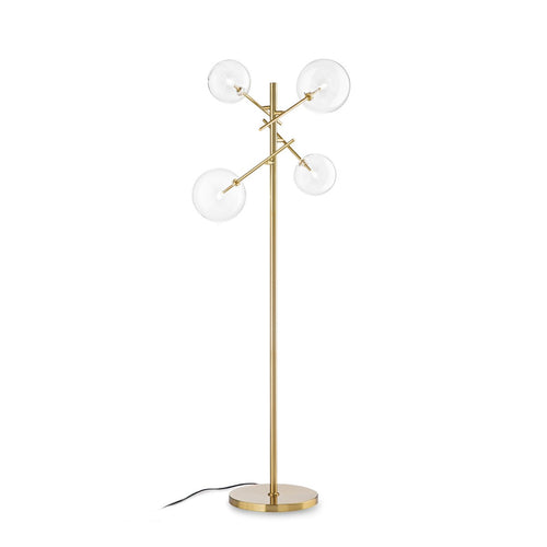 Ideal Lux EQUINOXE 4-lichts multi-arm vloerlamp messing