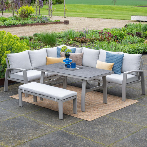 Garden Impressionslounge dining set Cameron 4-delig rechts incl stoel - taupe