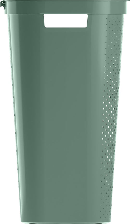 Curver Infinity Recycled Dots Wasmand met deksel - 60L - Groen - vtwonen shop