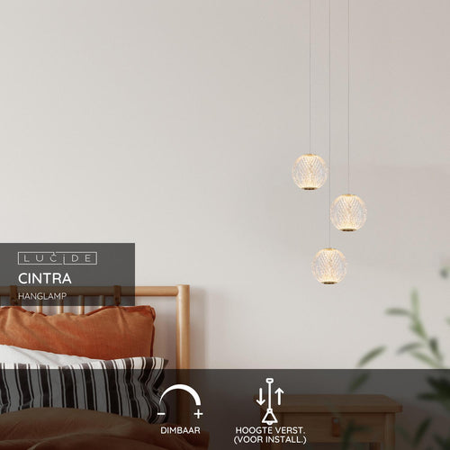 Lucide hanglamp CINTRA - Geïntegreerde LED - Transparant - vtwonen shop