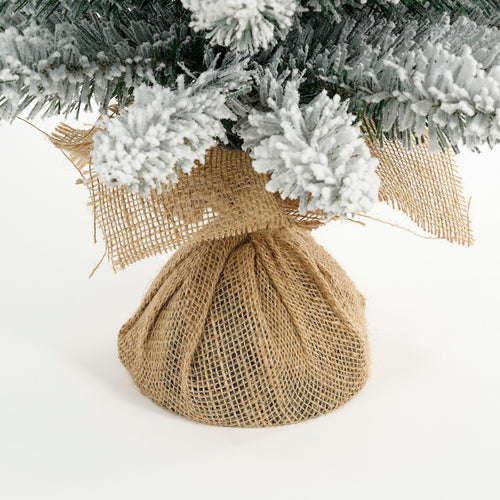 Black Box Trees Gerlos Smalle Kunstkerstboom in Jute - H90 x Ø41 cm - Groen Frosted - vtwonen shop