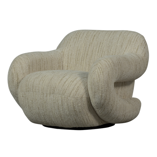 WOOOD fauteuil Folke - Chenille - Naturel Melange - 70x88x88