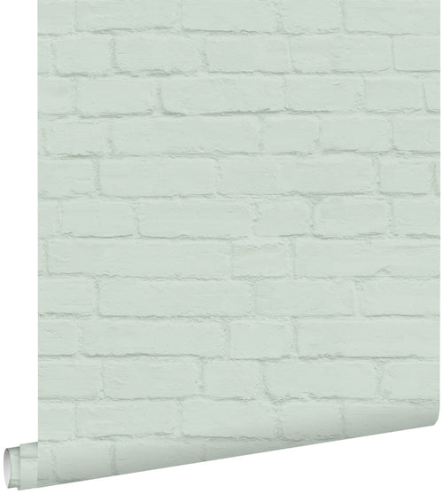 ESTAhome behang bakstenen mintgroen - 53 cm x 10.05 m - 139193