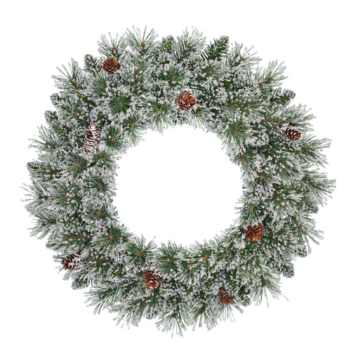 Black Box Trees Vandans Kerstkrans - Ø60 cm - Groen Frosted