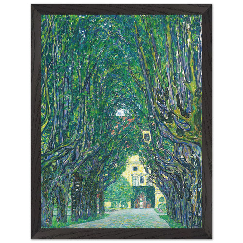 Artfulprints Poster met Lijst Gustav Klimt - Avenue of Schloss Kammer Park   - 30x40 cm - Groen