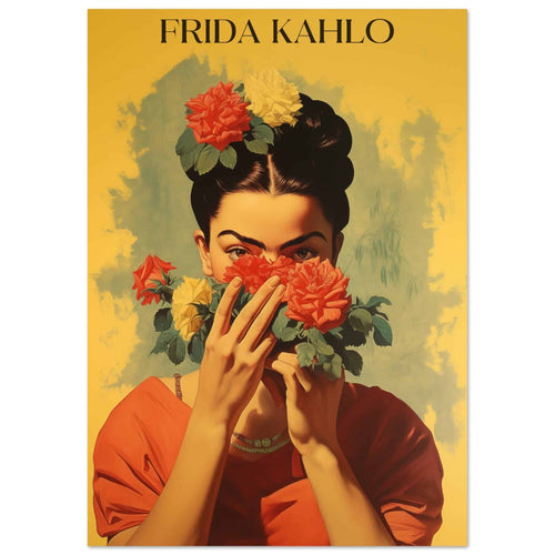 Artfulprints  Frida Kahlo - Behind the bloom   poster A4 21x29.7 cm - vtwonen shop