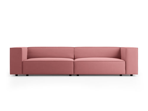 Cosmopolitan Design Bank Arendal 4-zits, flueel, zalm - 102x244x70cm